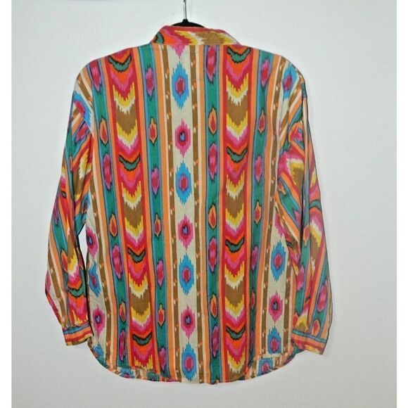 Short Circuit‎  Shirt Womens Medium Vintage Orange  Button Up Western Cow… - Picture 4 of 6